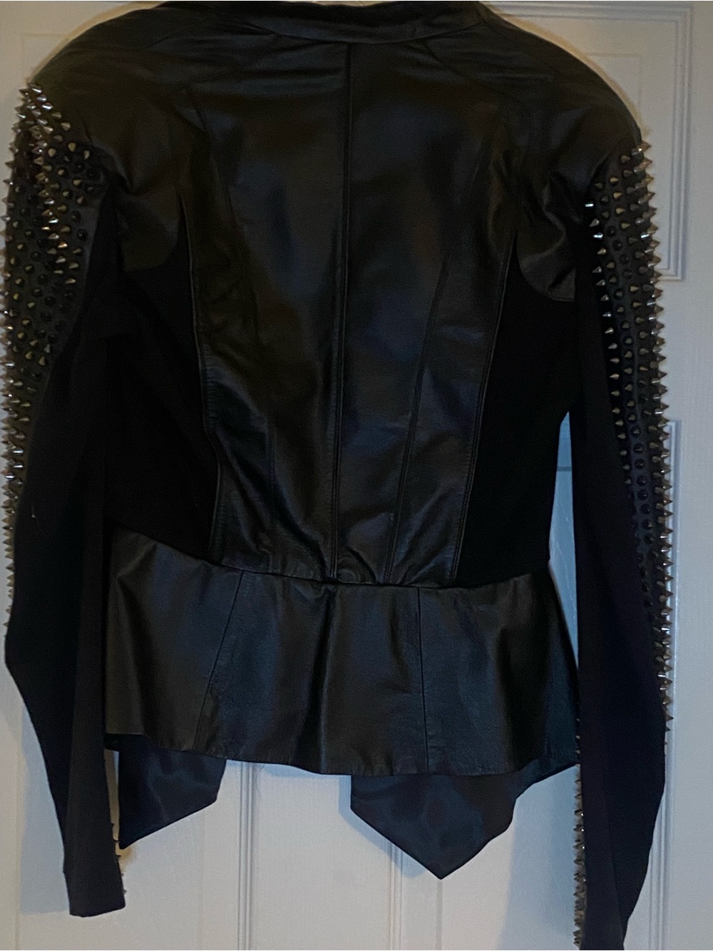 $145 FINAL PRICE
Bebe Black Studded Genuine Leather Jacket -Classy/Biker Edgy - Picture 3 of 5